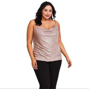 Torrid Champagne Cowl Neck Cami